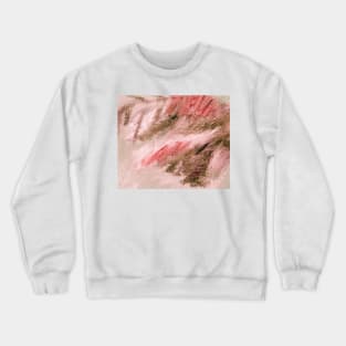 Abstract Oil Painting Pink Red Jade Green 11c7 Crewneck Sweatshirt